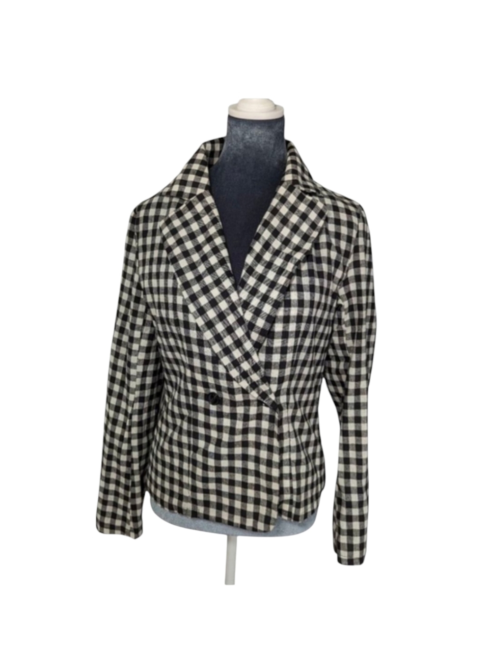 Glamaker Black & White Gingham Blazer Size Small